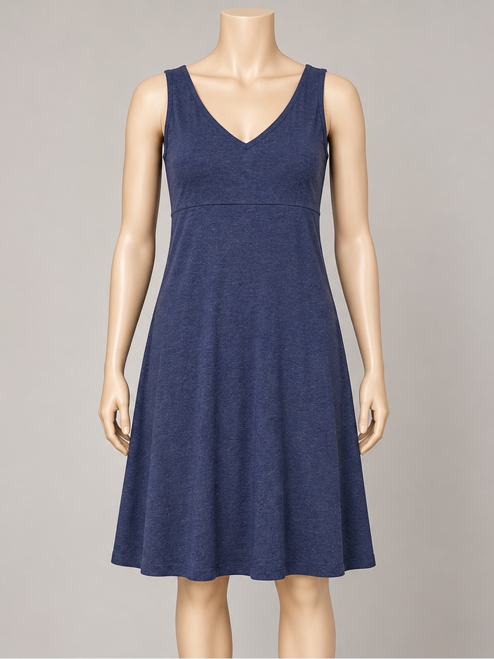 Athleta Santorini V-Neck Dress XS Navy Blue Soft Modal